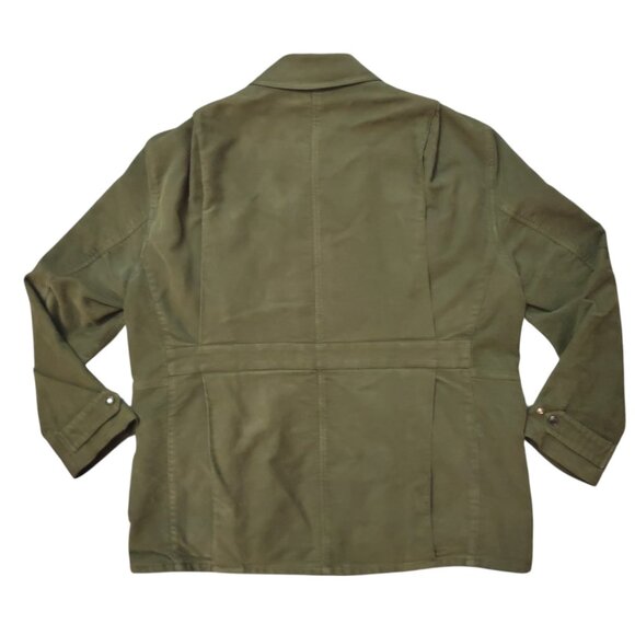 C C Filson Green Large Field Flannel Lined *Damage Missing Button* Jacket A6 - Picture 2 of 10